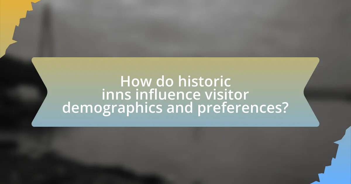 How do historic inns influence visitor demographics and preferences?